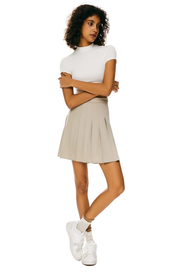High Waisted Skirts A Line Pleated Skirt - Image 5