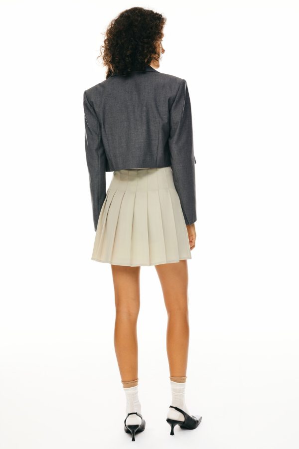 Long Sleeve Cropped Blazer Casual Business - Image 13