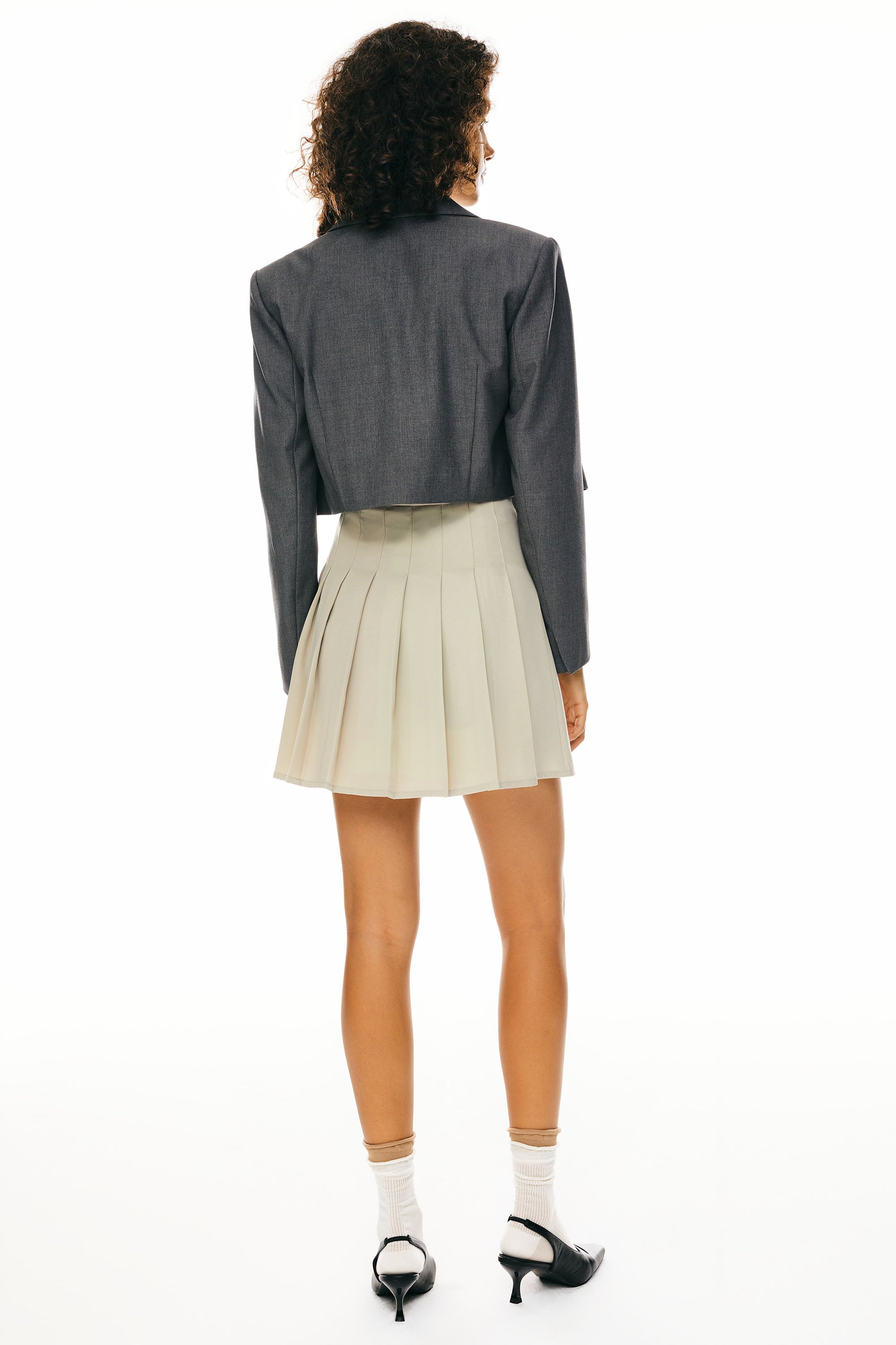 Long Sleeve Cropped Blazer Casual Business - Image 13