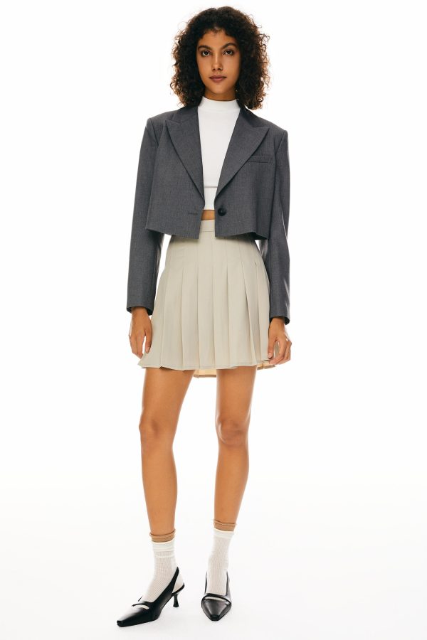 Long Sleeve Cropped Blazer Casual Business - Image 7