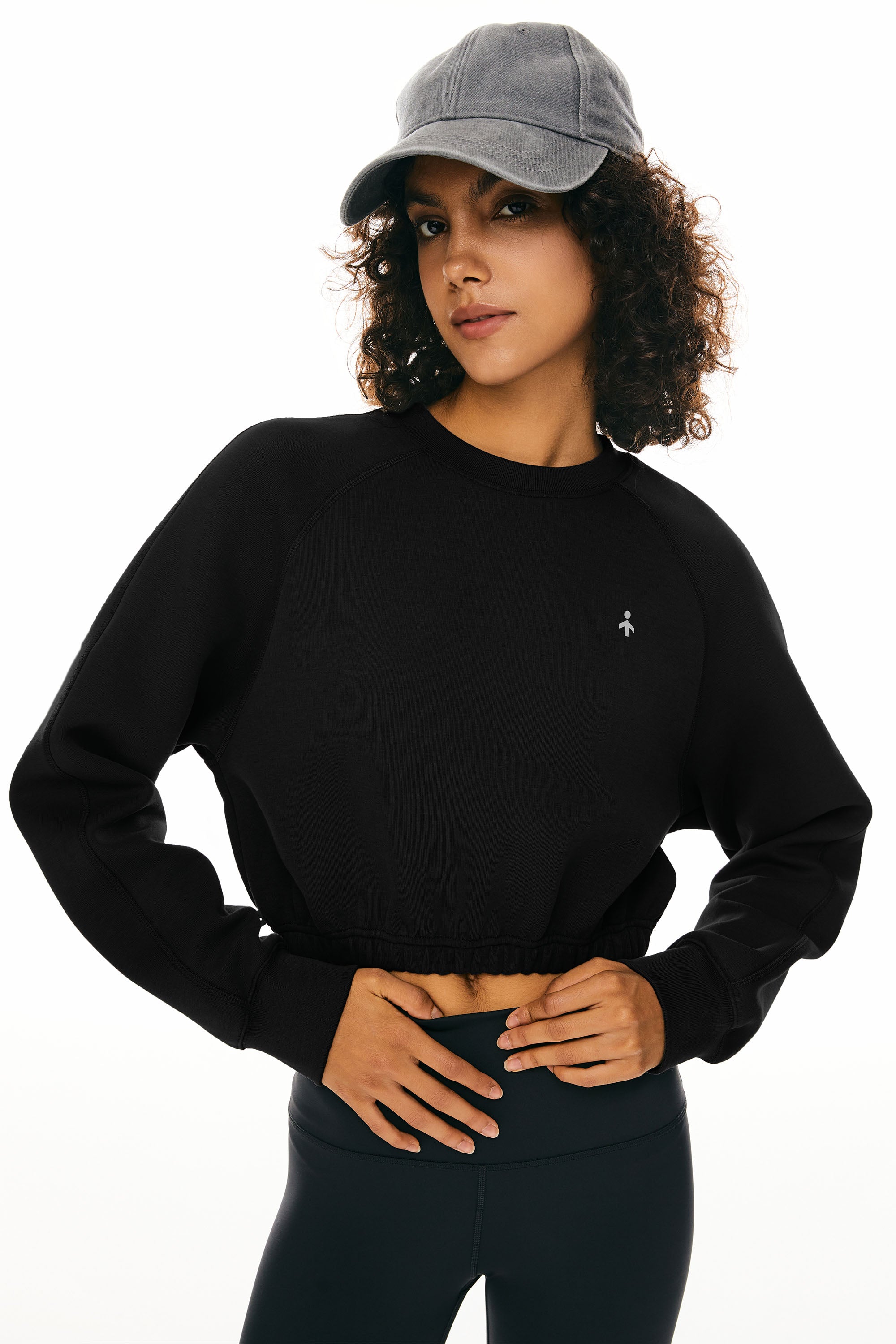 Oversized Cropped Sweatshirt Long Sleeve - Image 14
