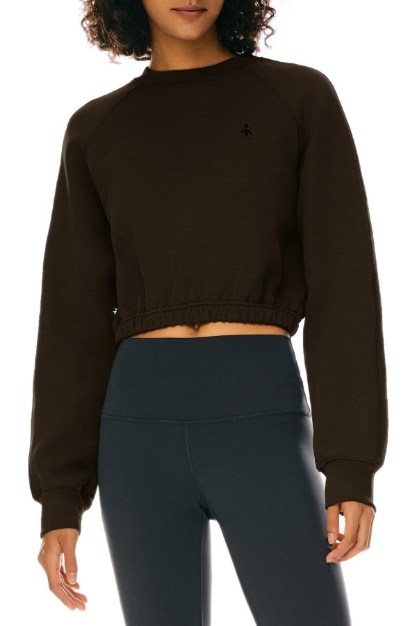 Oversized Cropped Sweatshirt Long Sleeve - Image 23