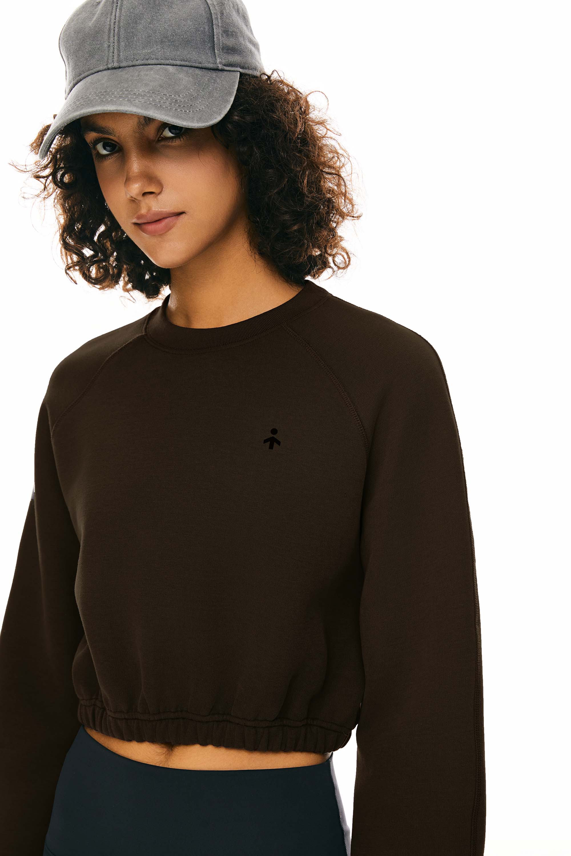 Oversized Cropped Sweatshirt Long Sleeve - Image 22