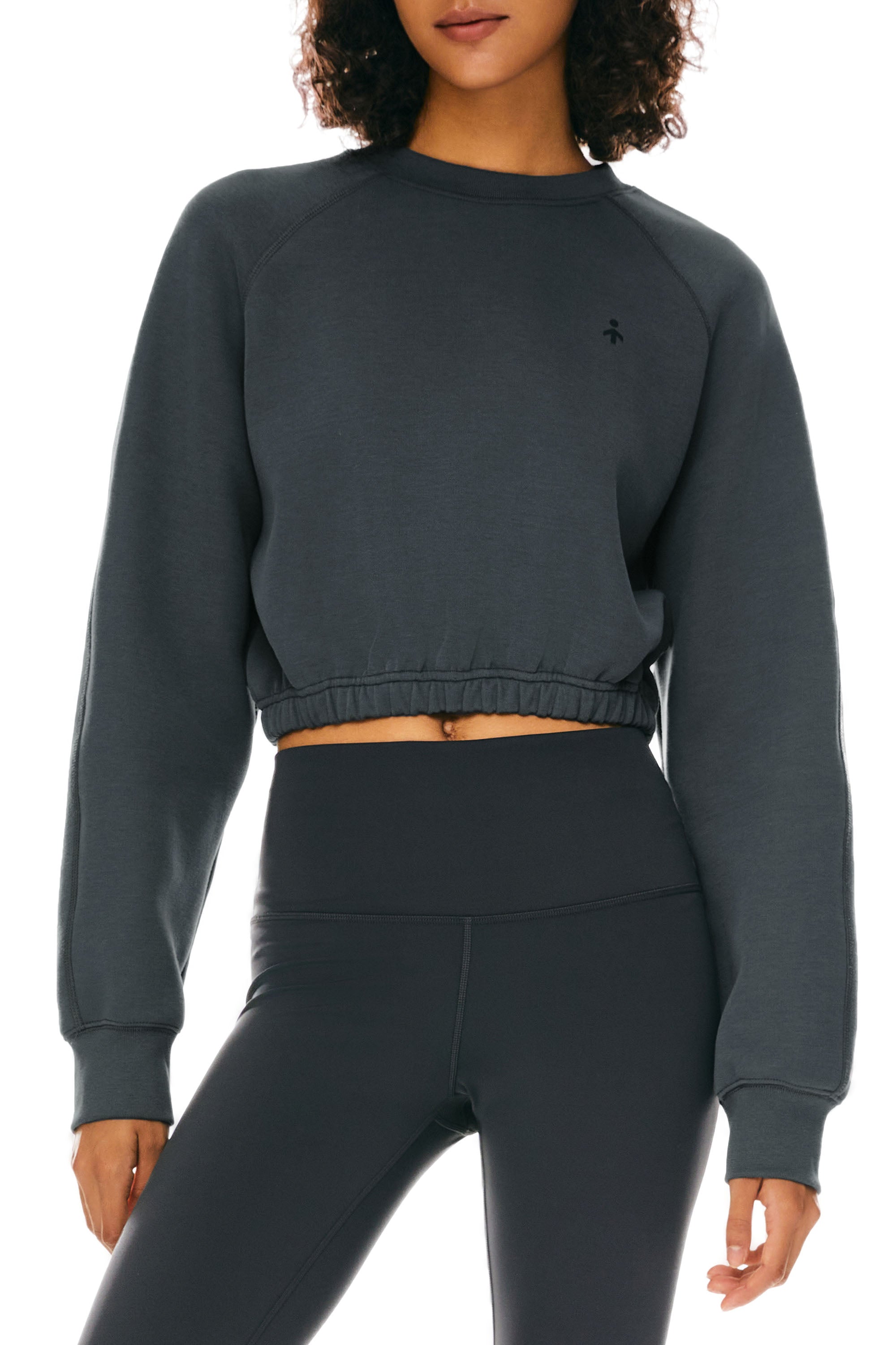 Oversized Cropped Sweatshirt Long Sleeve - Image 8