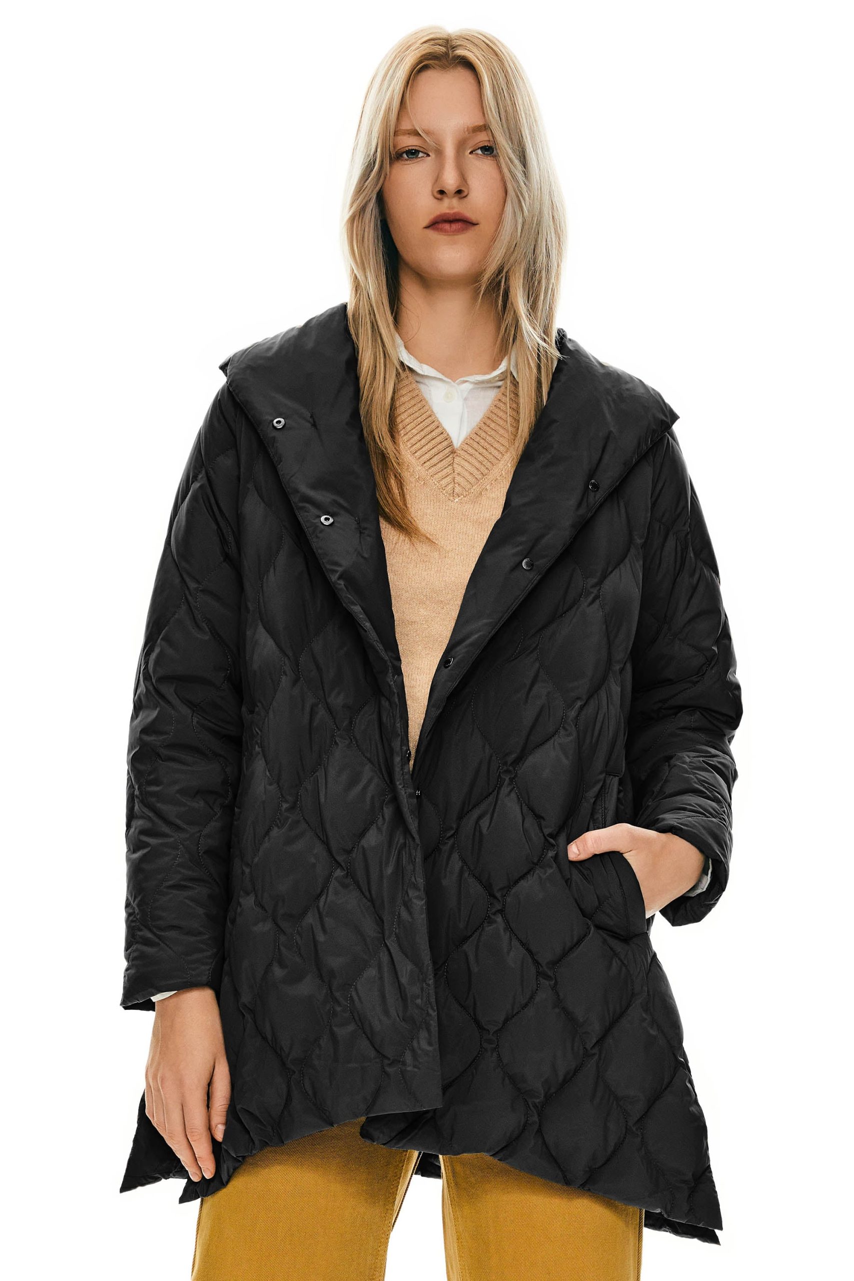 Oversized Quilted Puffer Jacket Lightweight with Pockets - Image 14