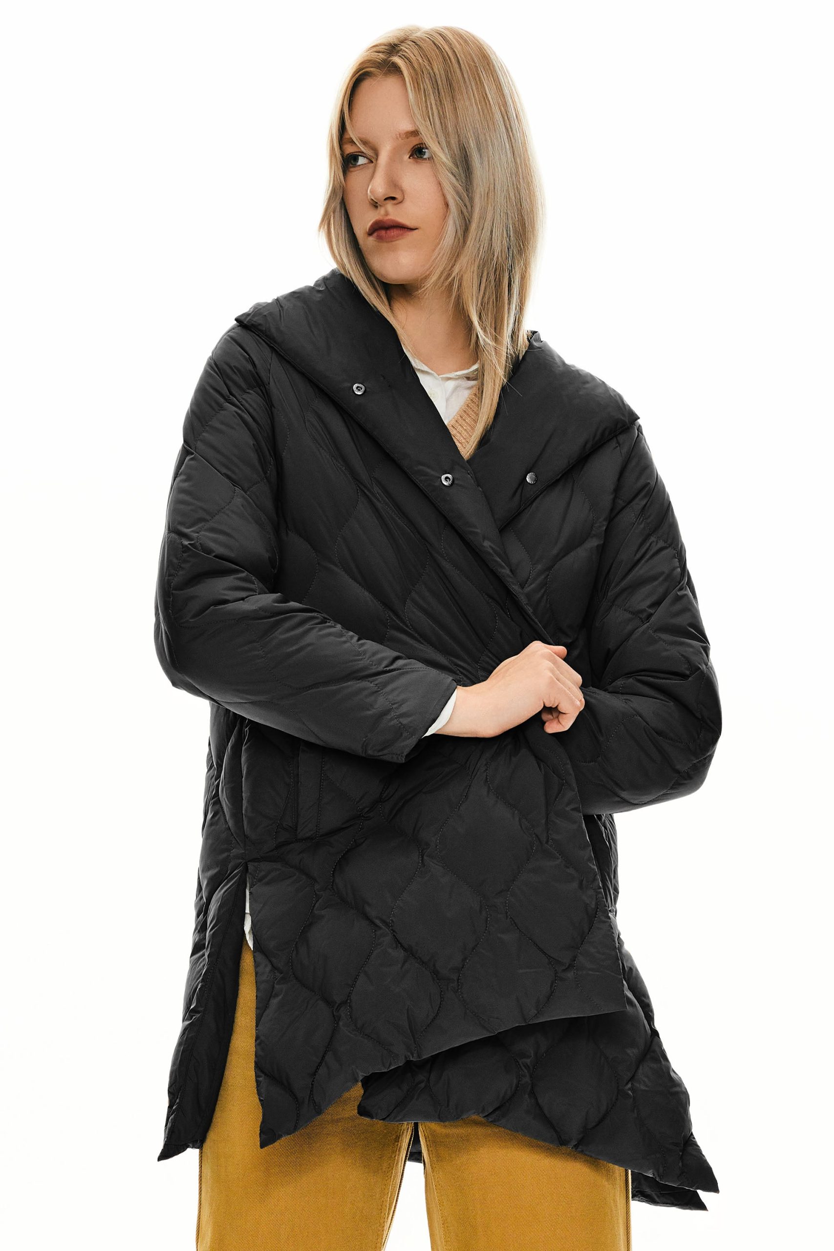 Oversized Quilted Puffer Jacket Lightweight with Pockets - Image 17