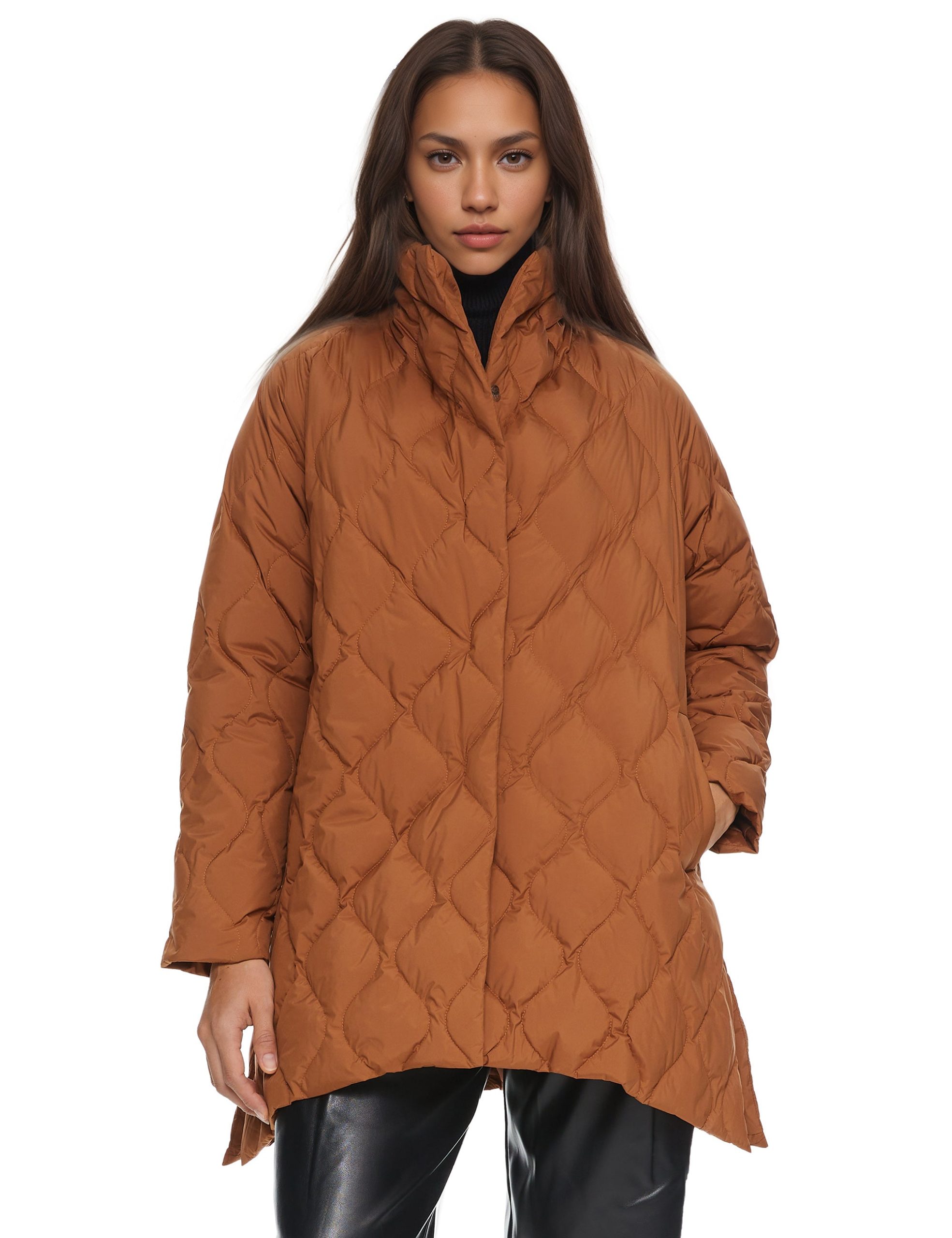 Oversized Quilted Puffer Jacket Lightweight with Pockets - Image 8
