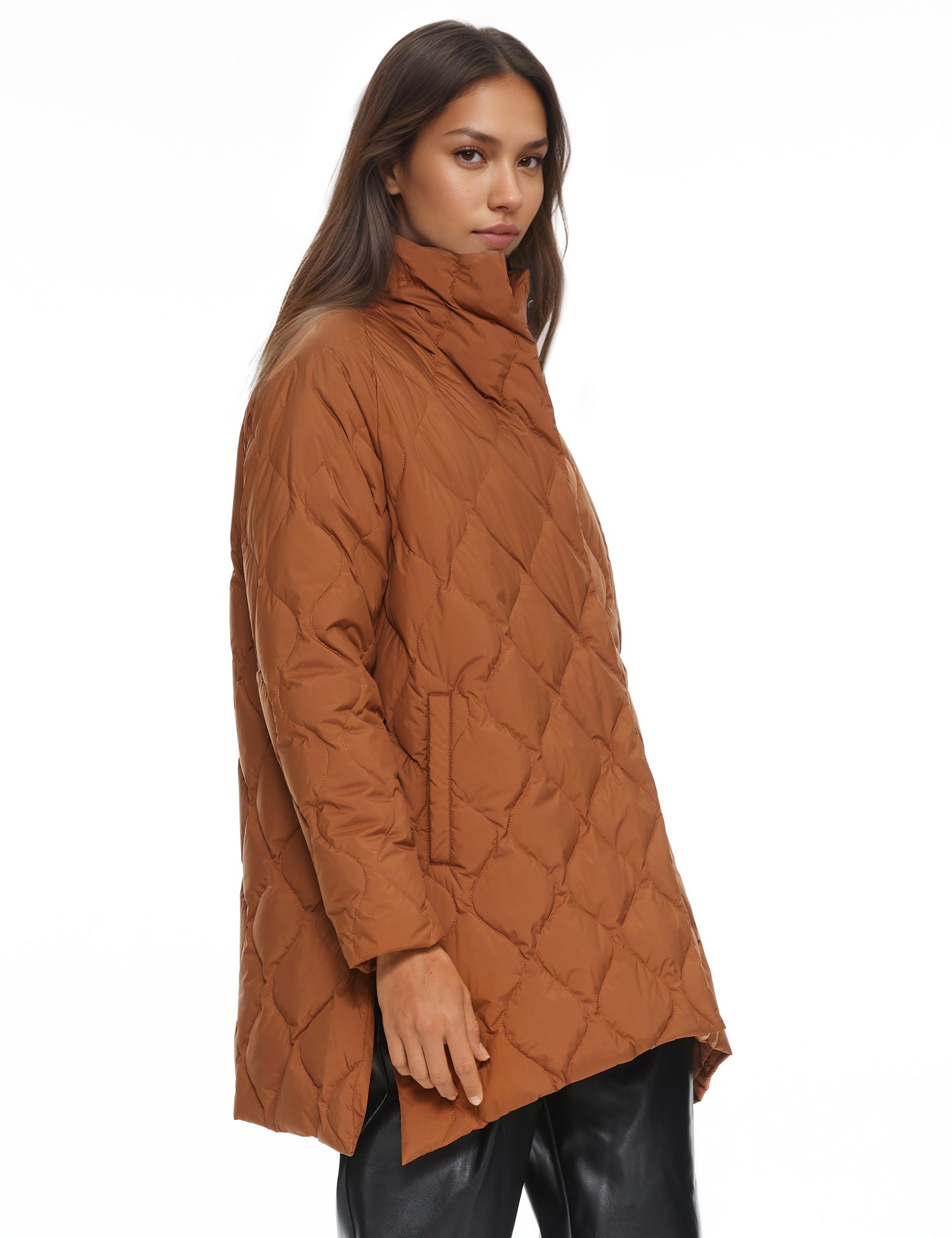 Oversized Quilted Puffer Jacket Lightweight with Pockets - Image 10