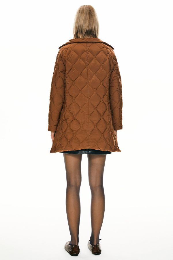 Oversized Quilted Puffer Jacket Lightweight with Pockets - Image 4