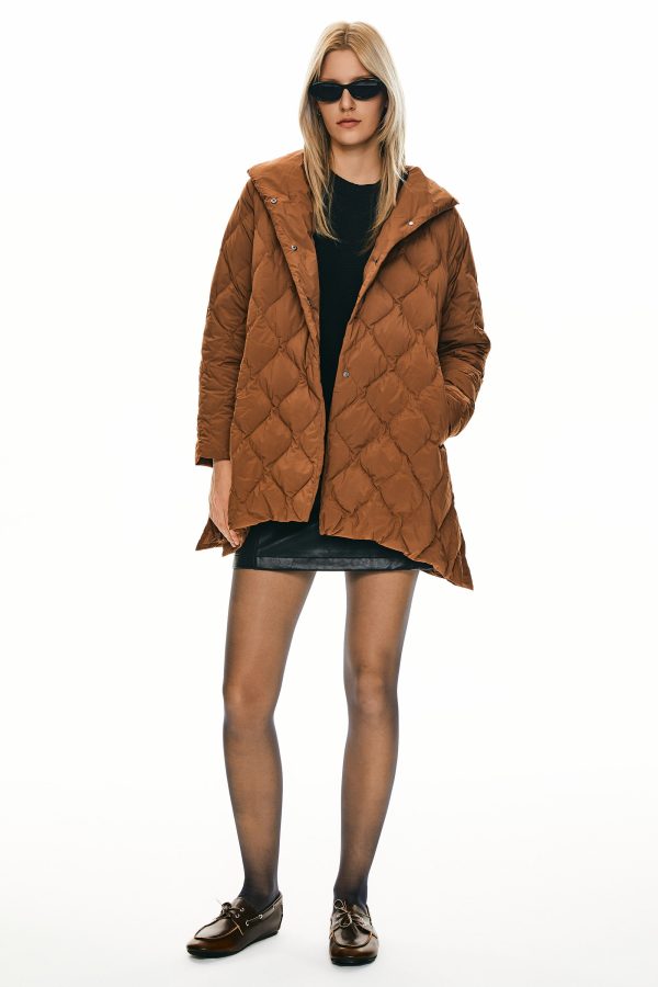 Oversized Quilted Puffer Jacket Lightweight with Pockets - Image 9