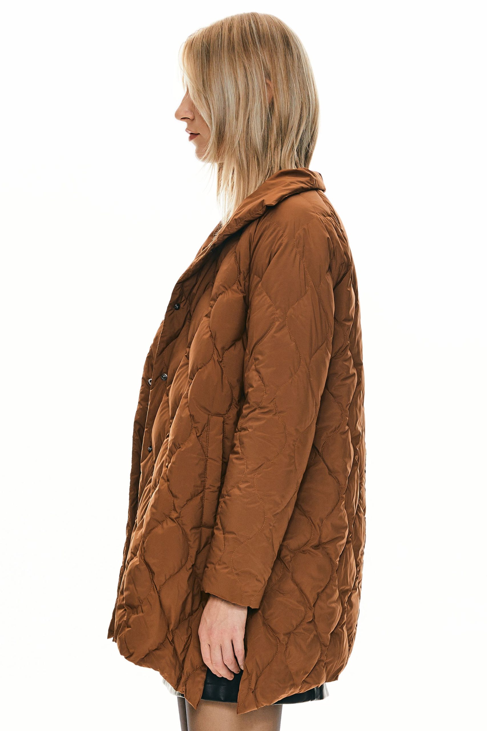 Oversized Quilted Puffer Jacket Lightweight with Pockets - Image 5