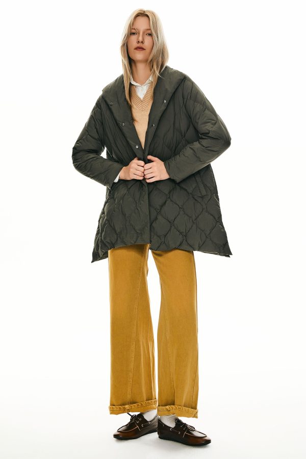 Oversized Quilted Puffer Jacket Lightweight with Pockets - Image 27