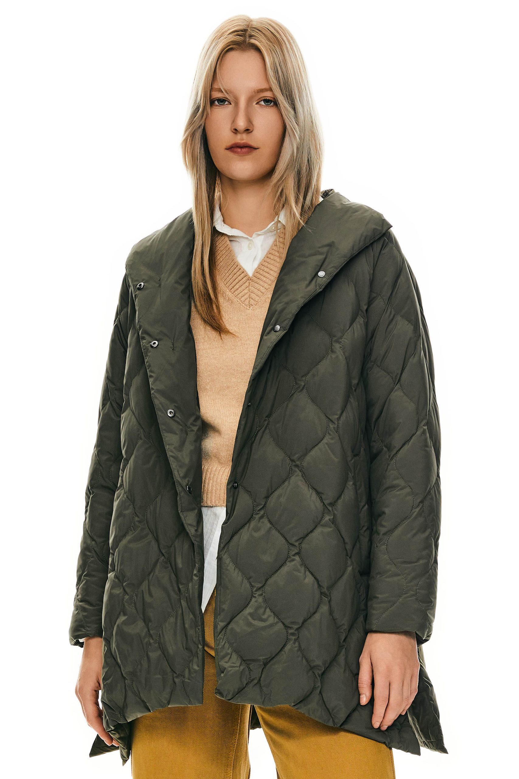 Oversized Quilted Puffer Jacket Lightweight with Pockets - Image 24