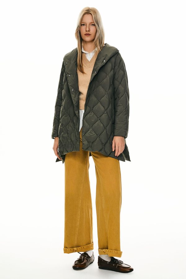 Oversized Quilted Puffer Jacket Lightweight with Pockets - Image 23