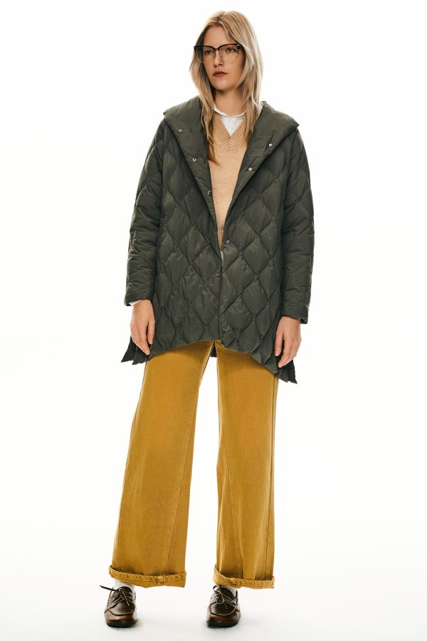 Oversized Quilted Puffer Jacket Lightweight with Pockets - Image 25