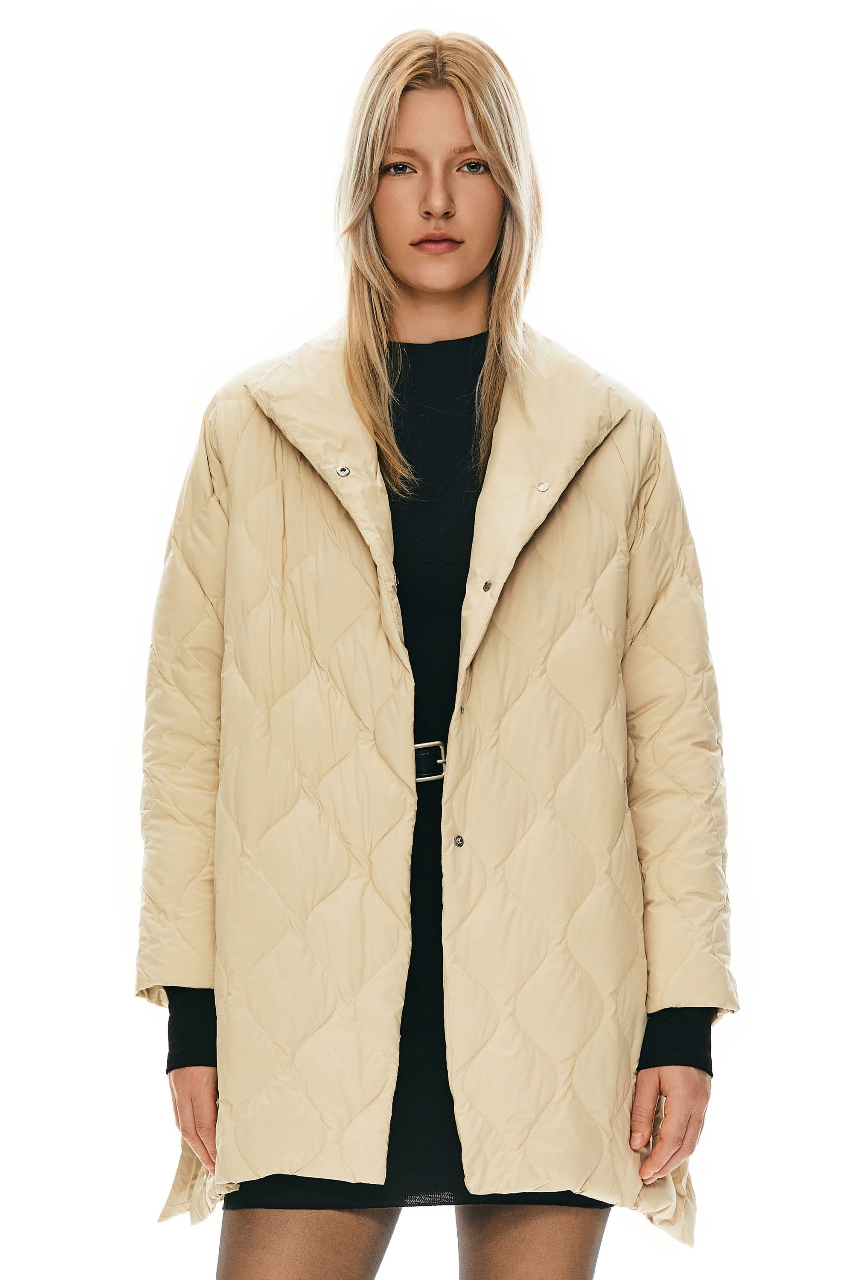 Oversized Quilted Puffer Jacket Lightweight with Pockets - Image 33