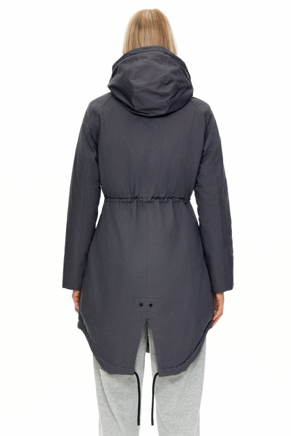 Fleece-Lined Hooded Parka Jacket with Pockets - Image 79