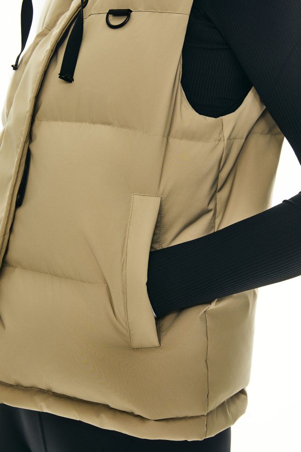 Puffer Down Vest Hooded Cropped Zip Up - Image 8