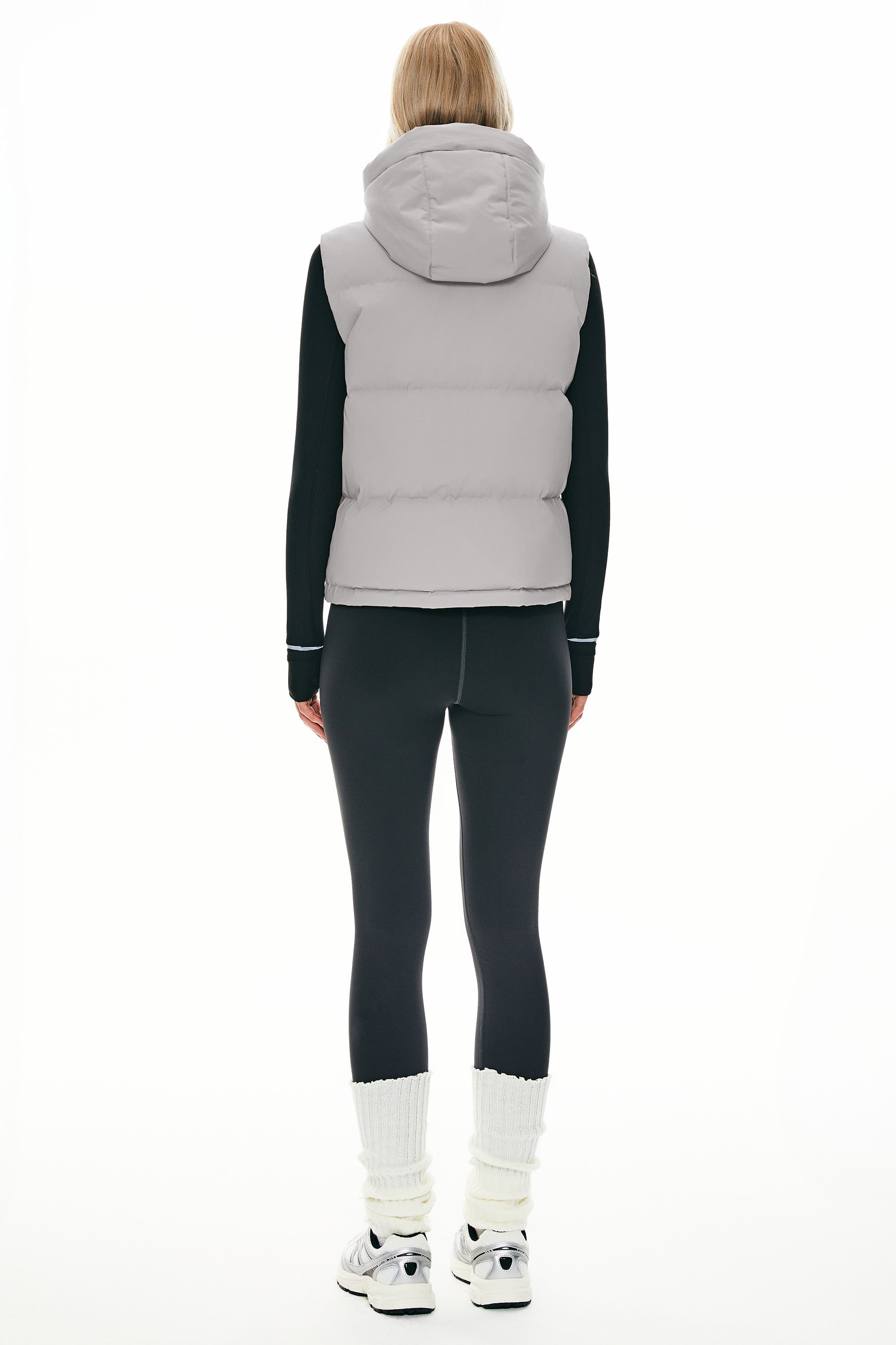 Puffer Down Vest Hooded Cropped Zip Up - Image 17