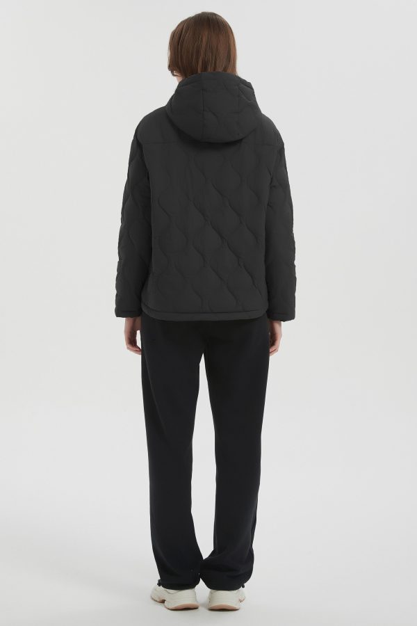 Down Puffer Jacket Half Zip Hoodies Coat - Image 16