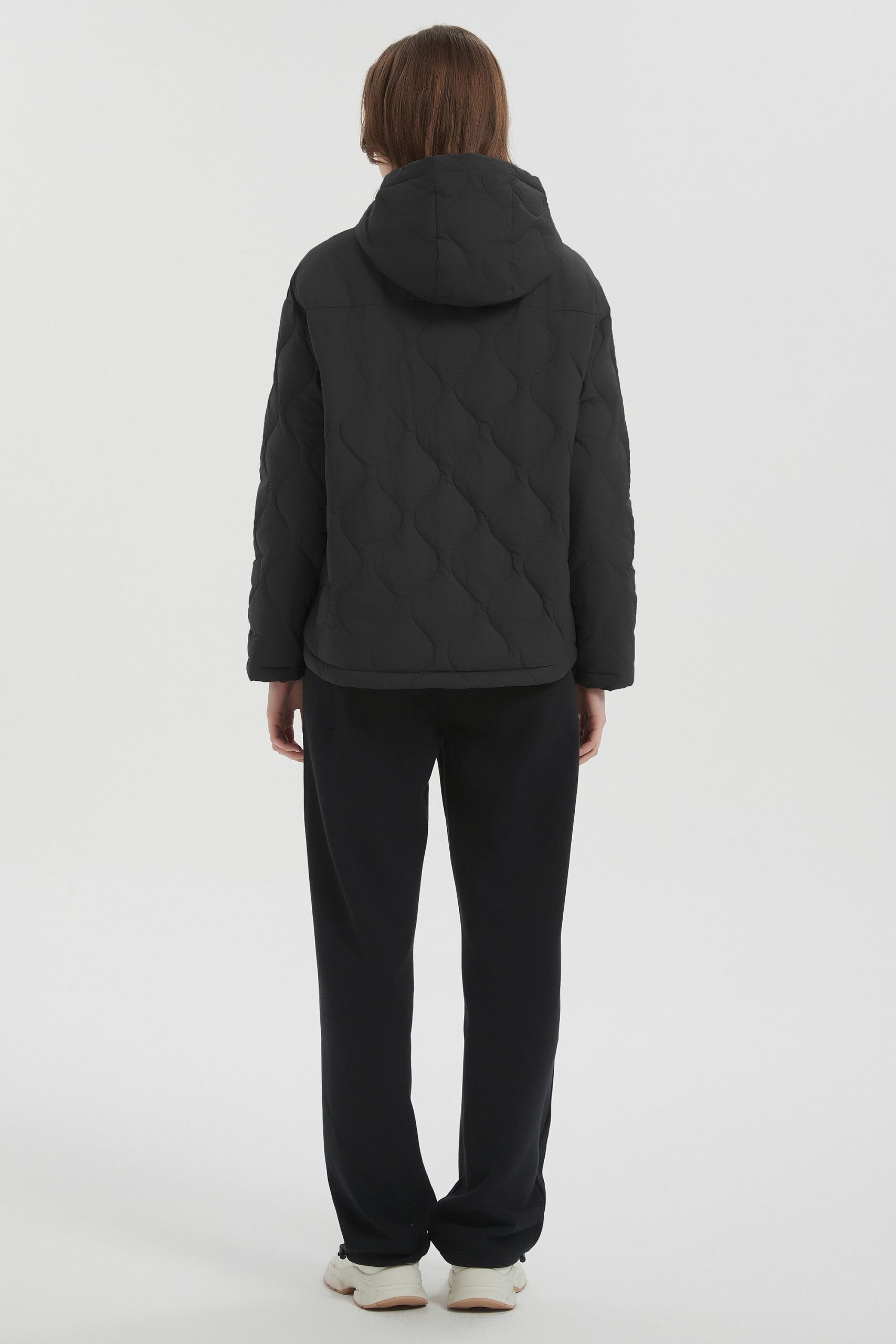 Down Puffer Jacket Half Zip Hoodies Coat - Image 16