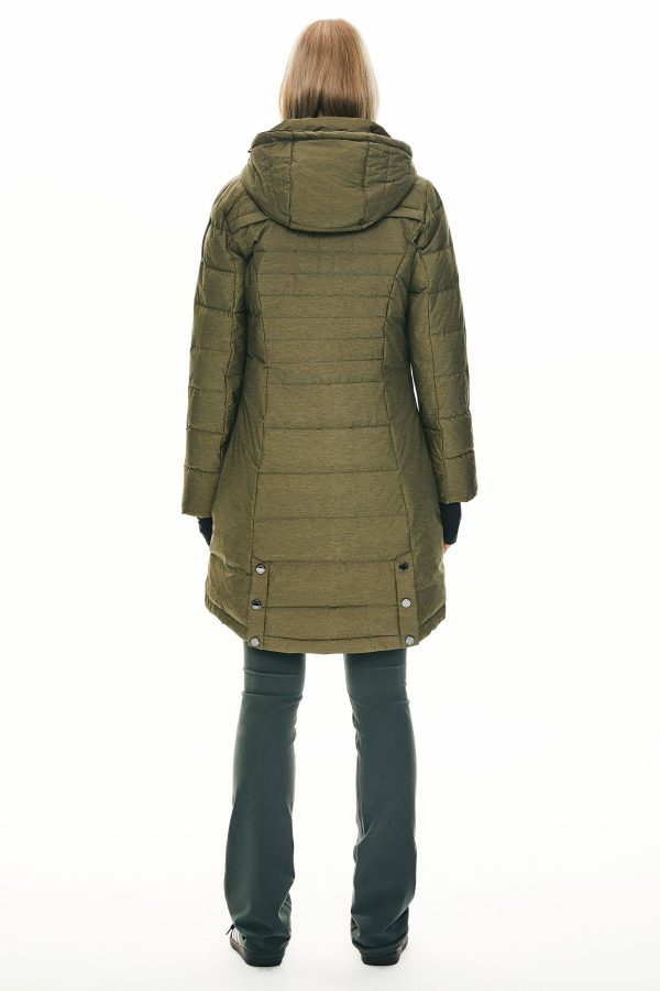 Slant Pocket Zip up Puffer Down Coat - Image 15