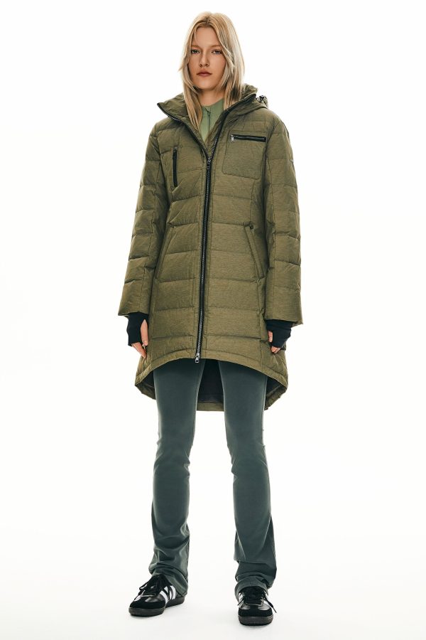 Slant Pocket Zip up Puffer Down Coat - Image 12