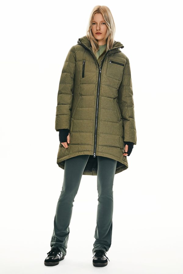 Slant Pocket Zip up Puffer Down Coat - Image 17