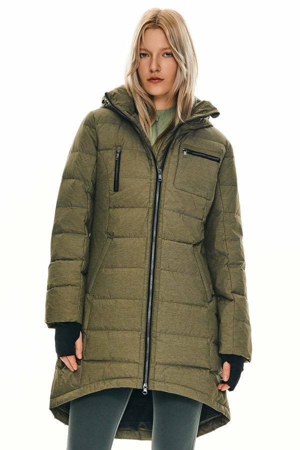 Slant Pocket Zip up Puffer Down Coat - Image 18