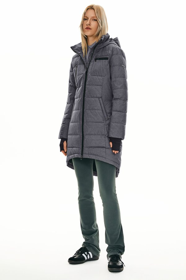 Slant Pocket Zip up Puffer Down Coat - Image 28