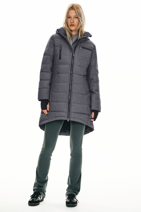 Slant Pocket Zip up Puffer Down Coat - Image 29
