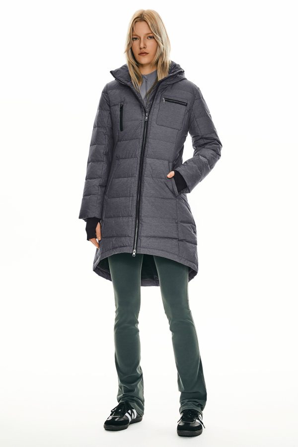 Slant Pocket Zip up Puffer Down Coat - Image 31