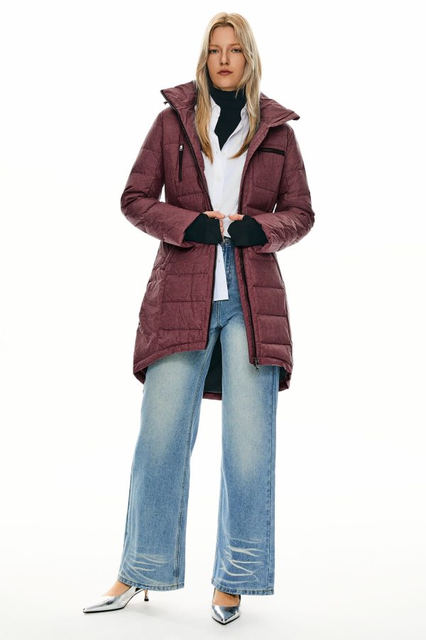 Slant Pocket Zip up Puffer Down Coat - Image 23