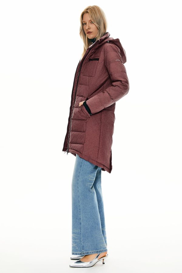 Slant Pocket Zip up Puffer Down Coat - Image 26