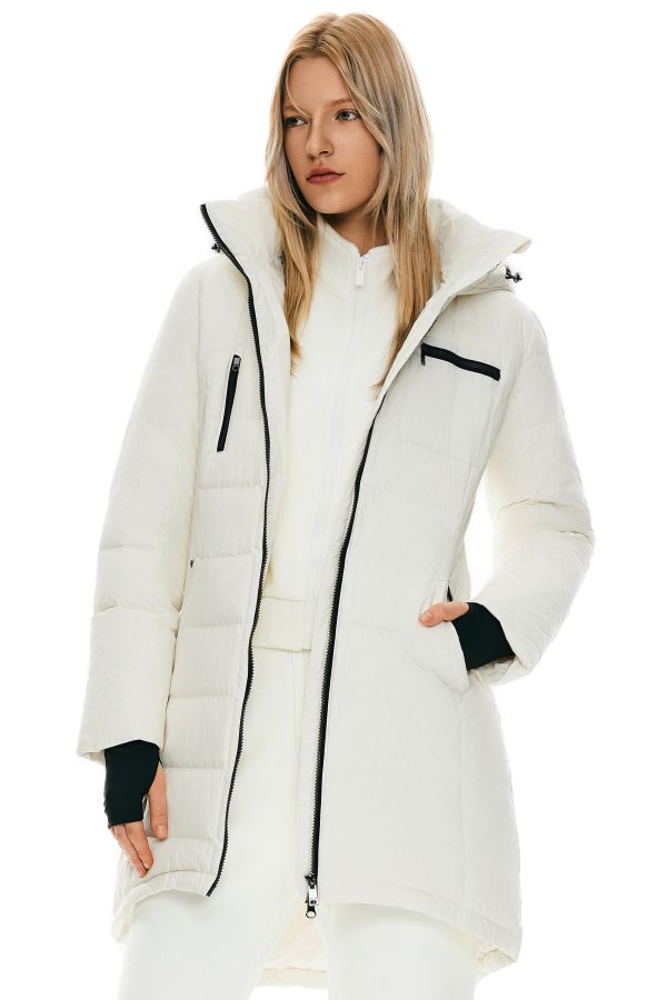 Slant Pocket Zip up Puffer Down Coat - Image 9