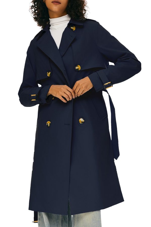 3/4 Belted Double-Breasted Hudson Trench - Image 41