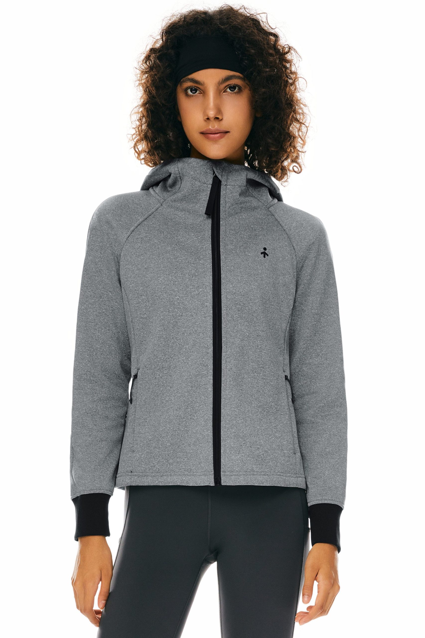 Zip Up Fleece Lined Hoodie Long Sleeve Cropped Sweatshirt - Image 3