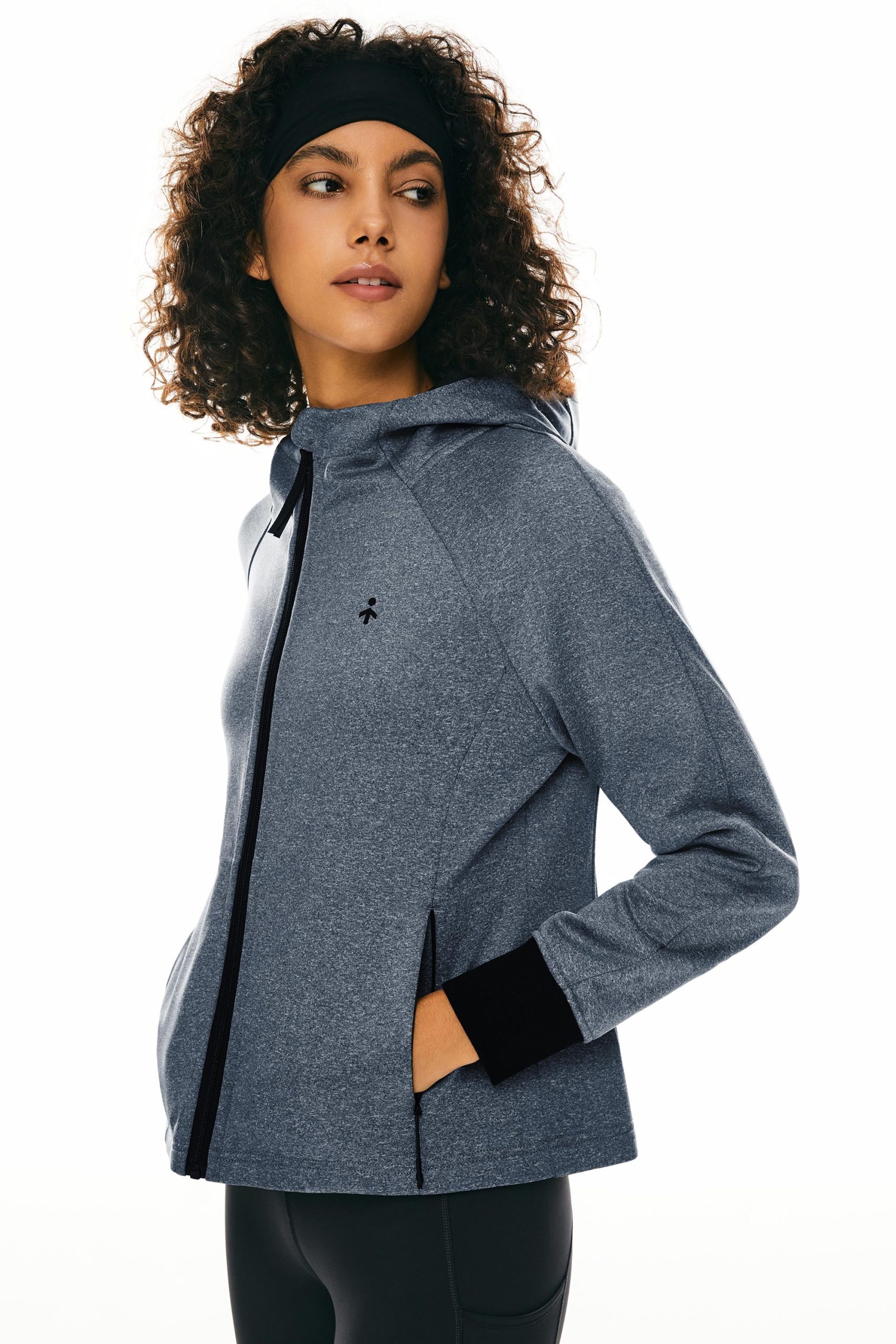 Zip Up Fleece Lined Hoodie Long Sleeve Cropped Sweatshirt - Image 11
