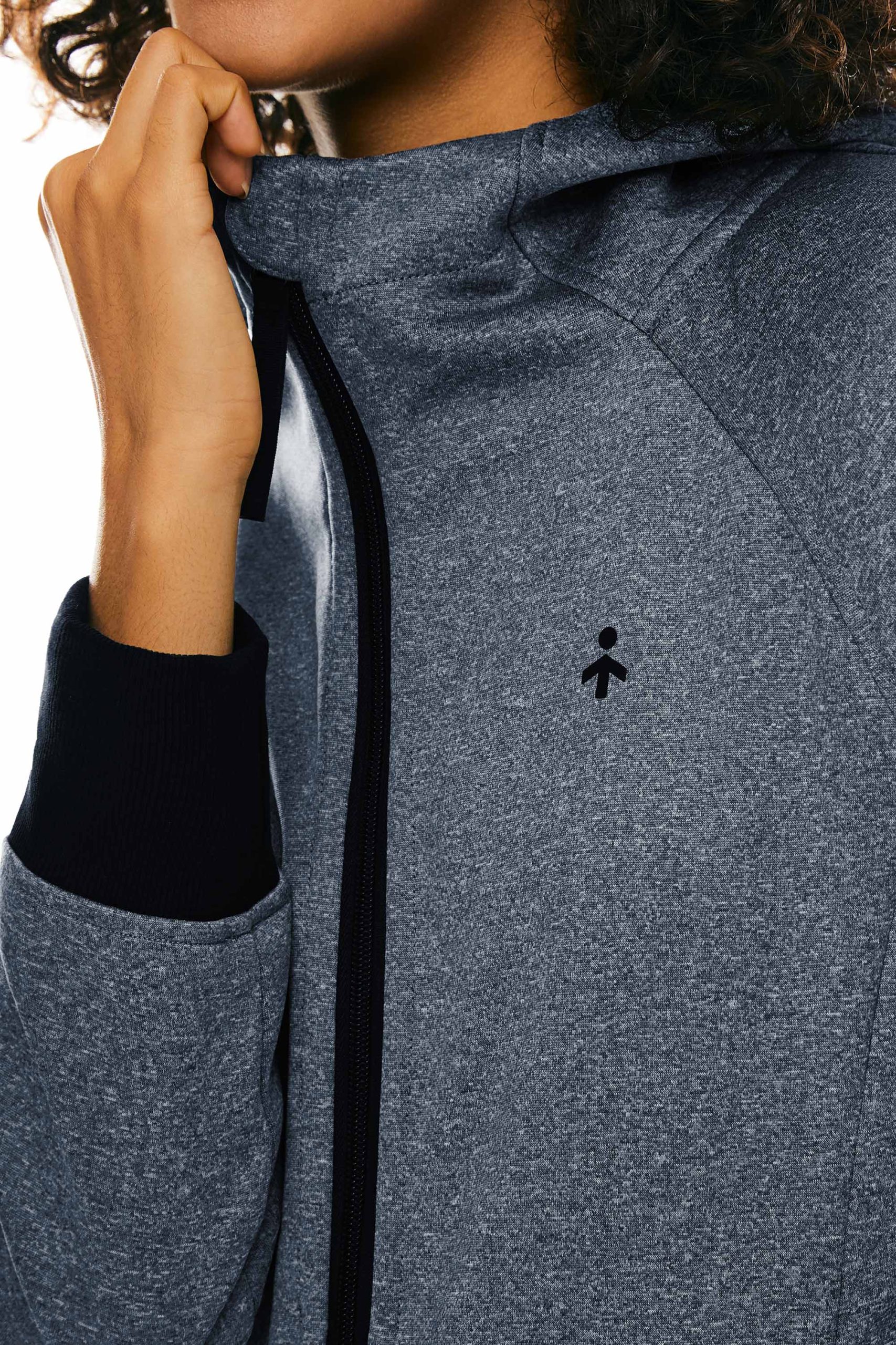Zip Up Fleece Lined Hoodie Long Sleeve Cropped Sweatshirt - Image 16