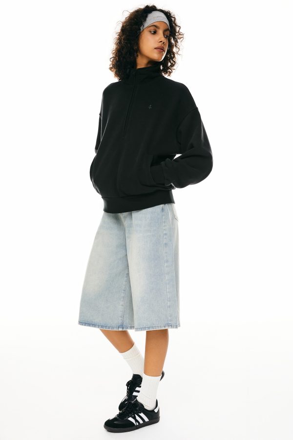 Oversized Half Zip Sweatshirts - Image 11