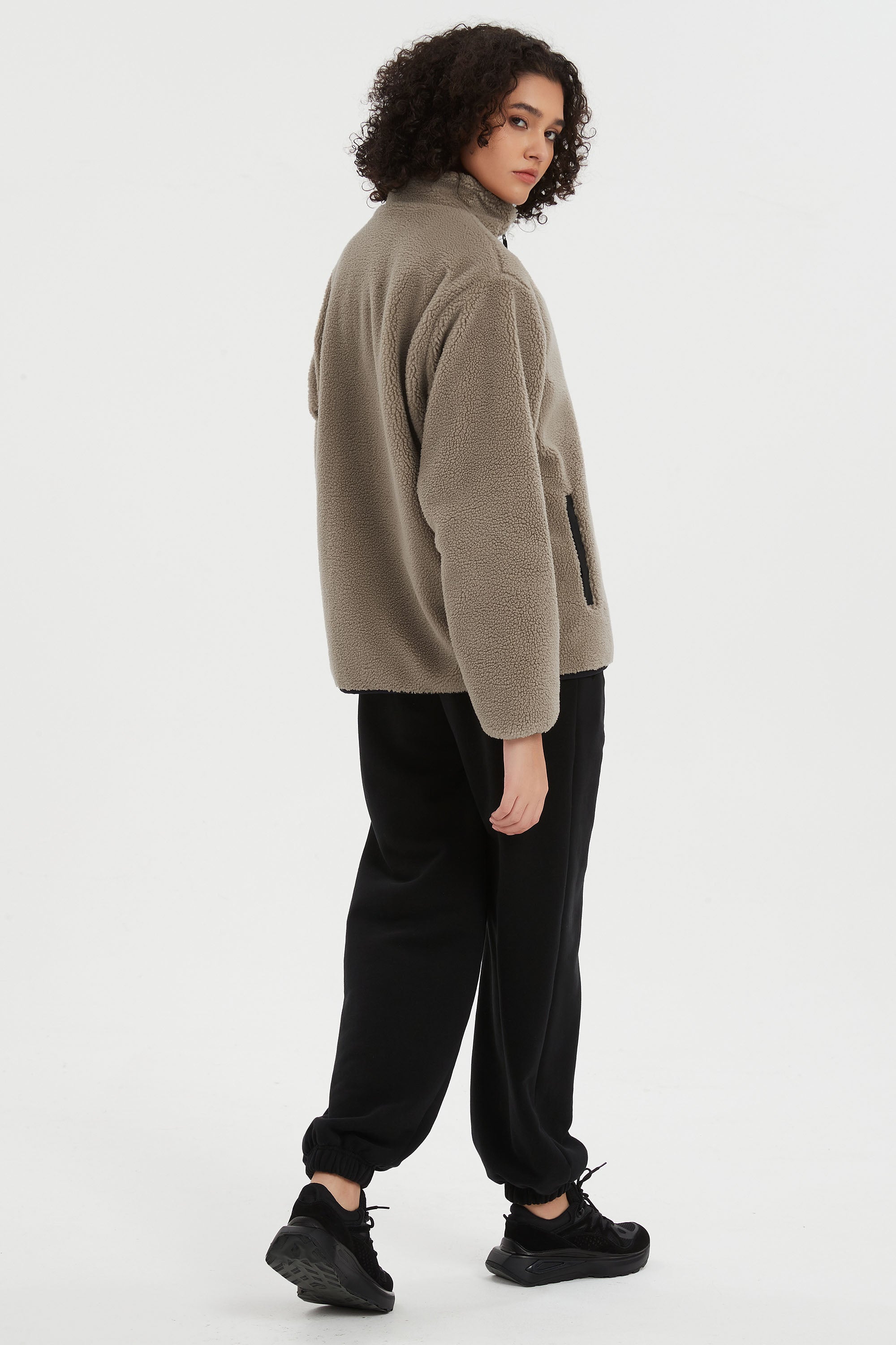 Reversible Fleece Jackets Full Zip Long Sleeve - Image 3