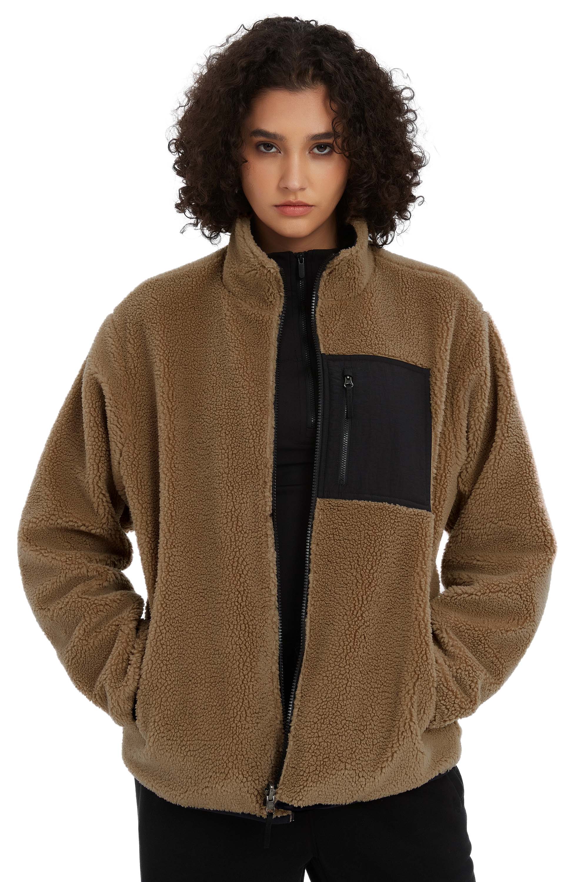 Reversible Fleece Jackets Full Zip Long Sleeve - Image 8