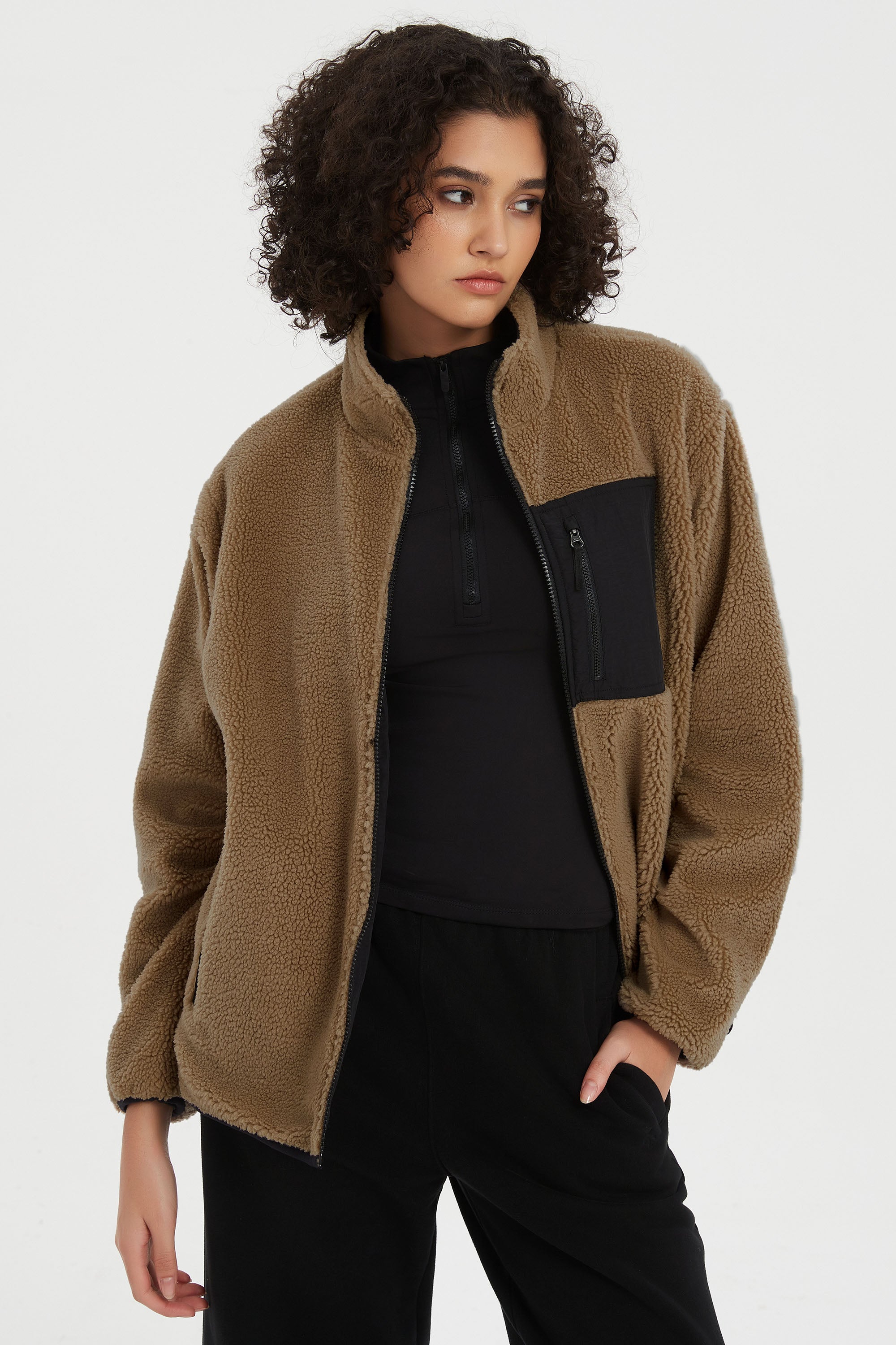 Reversible Fleece Jackets Full Zip Long Sleeve - Image 11