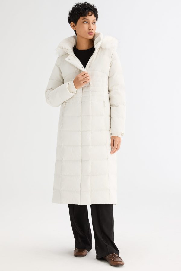 Long Puffer Down Coat with Hood Fur - Image 36