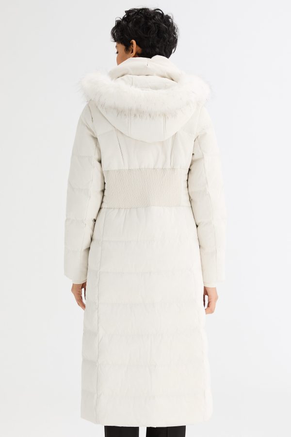 Long Puffer Down Coat with Hood Fur - Image 38