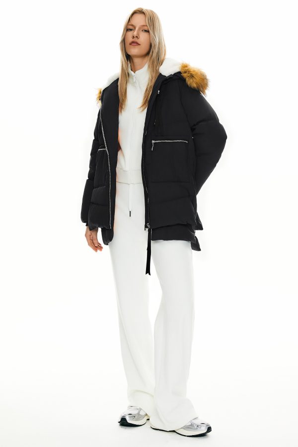 092 Classics Thickened Down Jacket with Faux Fur Hood - Image 22
