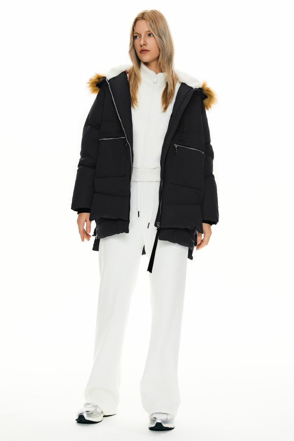 092 Classics Thickened Down Jacket with Faux Fur Hood - Image 25