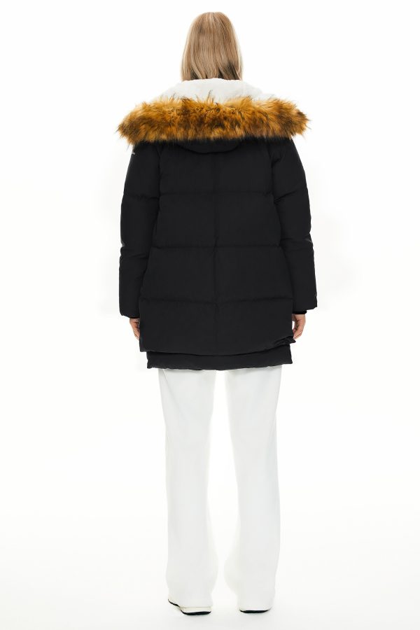 092 Classics Thickened Down Jacket with Faux Fur Hood - Image 26