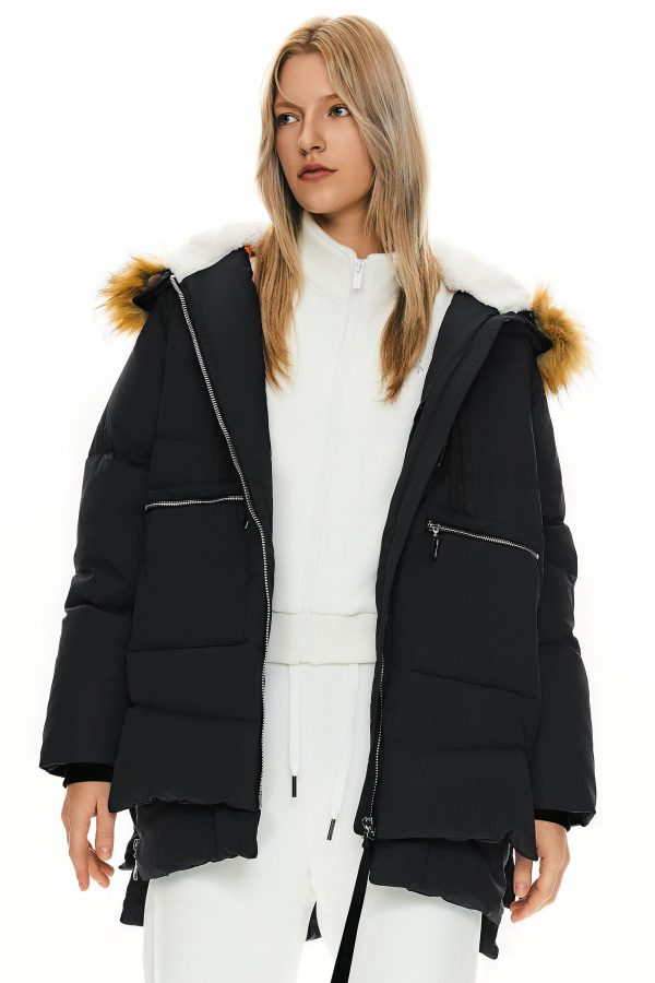 092 Classics Thickened Down Jacket with Faux Fur Hood - Image 24
