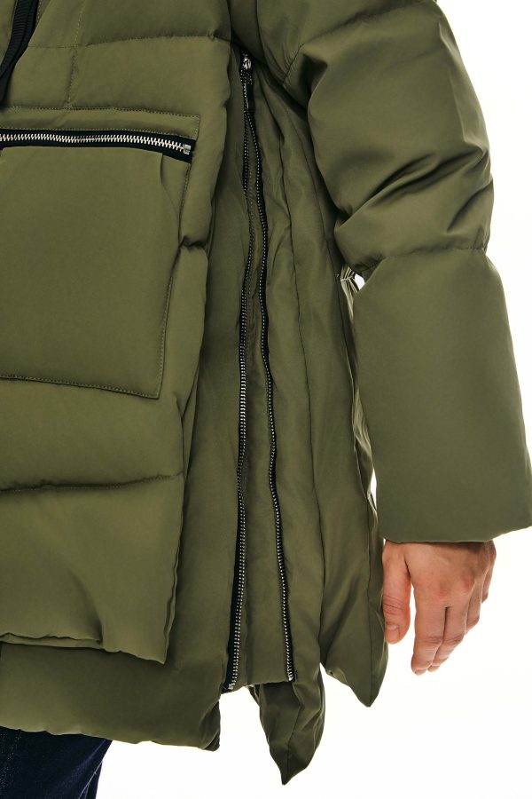 092 Classics Thickened Down Jacket with Faux Fur Hood - Image 16